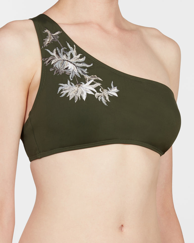 one shoulder II set in olive - ALSTRAE